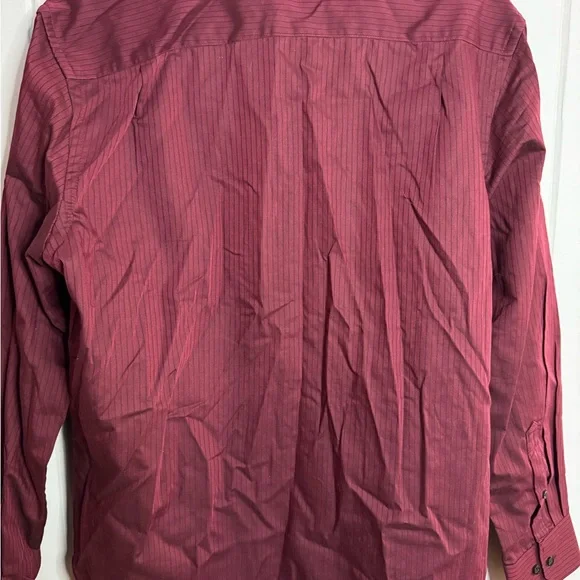 Van Heusen Deep Red Striped Shirt - Picture 2 of 2